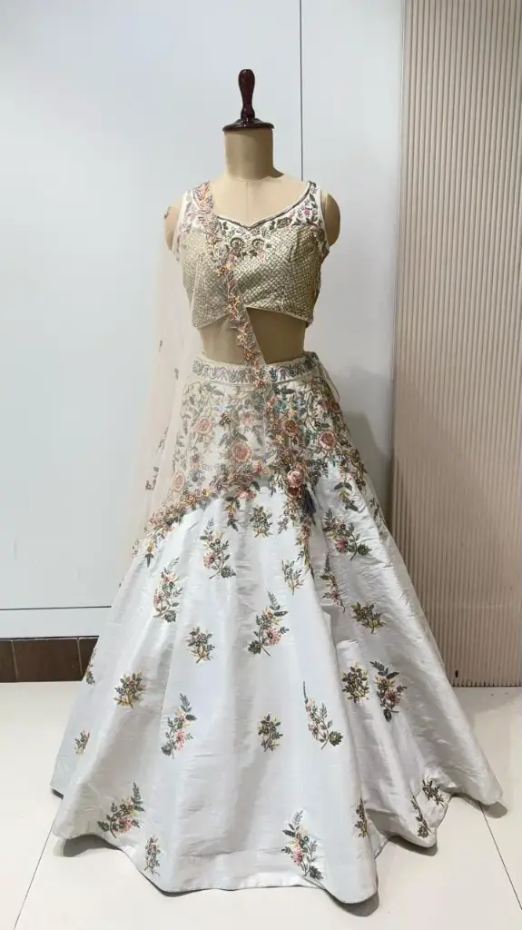 CROP TOP LEHENGHA GOLD 