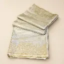 Silver Gold Banarasi Style Saree with Paisley Zari Border