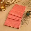 Peach Pink Soft Silk Cotton Saree with Elegant Sequin Border