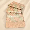Peach Gold Banarasi Style Saree with Geometric Zari Weave