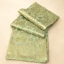 Mint Green Gold Banarasi Style Saree with Circular Zari